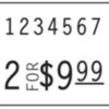 Monarch 1115 2 Line Pricing Gun label WHITE