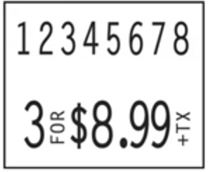 Monarch 1136 2 Line Pricing Gun Label White