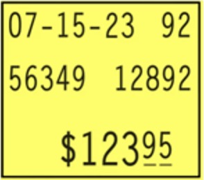 Monarch 3 Line Pricing Gun Label YELLOW