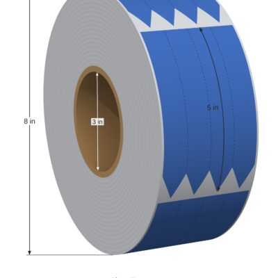 Pot Tag. 0.75in x 5in. 4in Across. 3in x 8in Core Config. Blue. 1005793