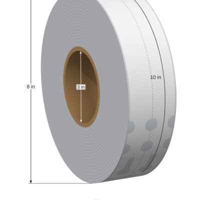 Wrap Tag. 1in x 10in. 2in Across. 3in x 8in Core Config. White. 1005808