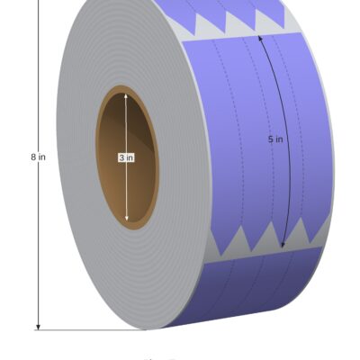 Pot Tag. 0.75in x 5in. 4in Across. 3in x 8in Core Config. Lavender. 1005825