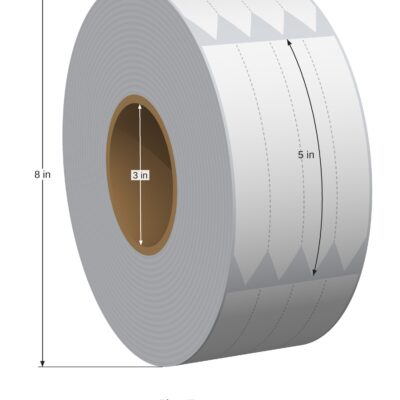 Pot Tag. 0.75in x 5in. 4in Across. 3in x 8in Core Config. White. 1005827