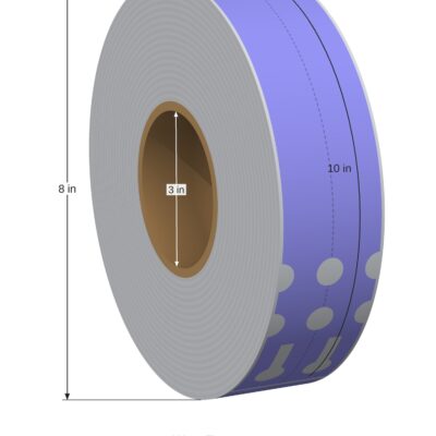 Wrap Tag. 1in x 10in. 2in Across. 3in x 8in Core Config. Lavender. 1006677